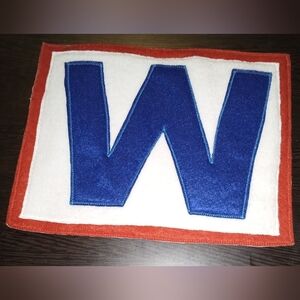 New Chicago Cubs MLB Varsity Style Cubs "W" Win Patch Emblem Logo!